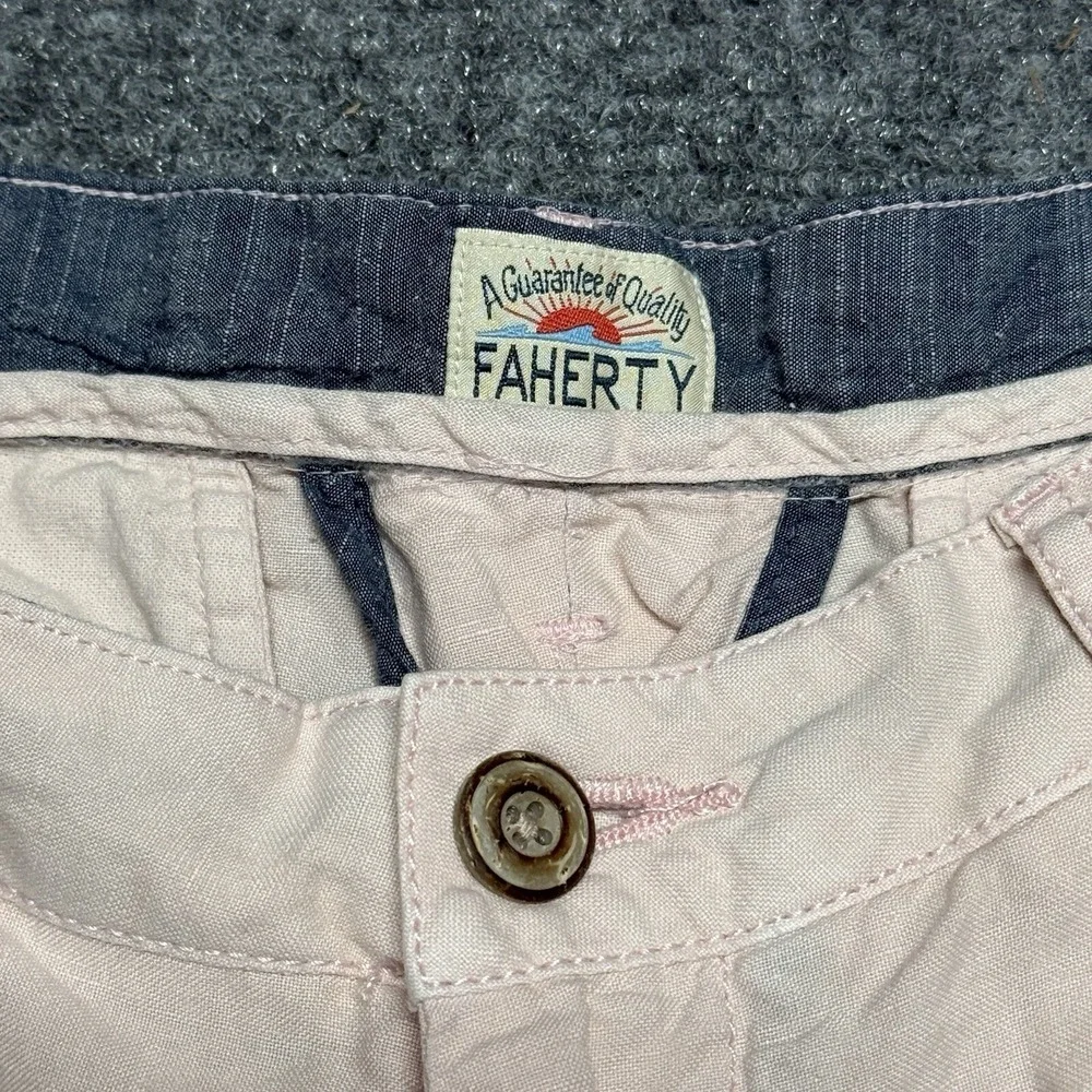 Faherty Shorts Mens 34 Pink Casual Chino 9